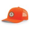 blaze orange upland gun company circle logo hat